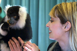 Kate Fox with Lemur